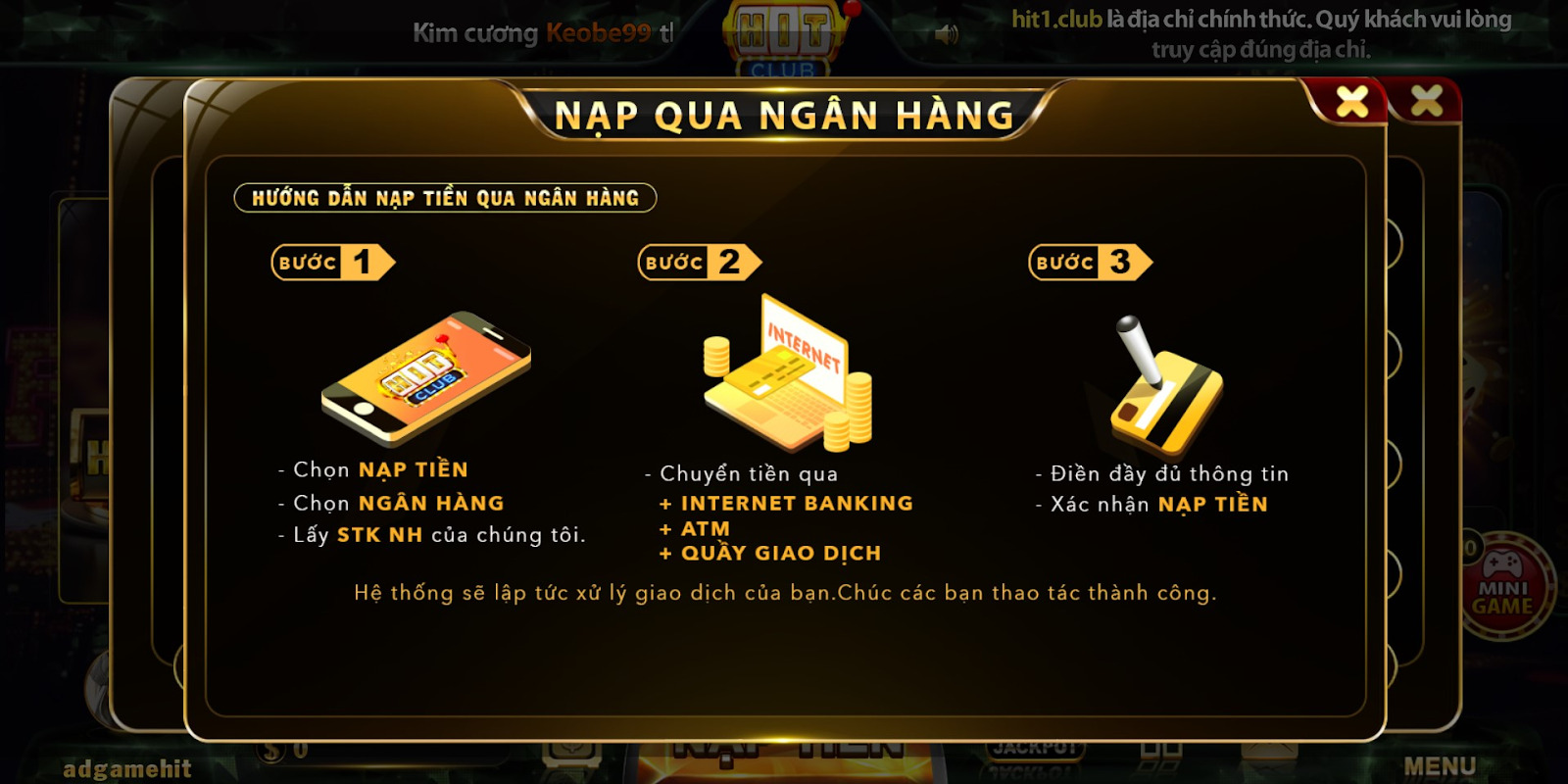 Mẹo Nạp tiền Hitclub nhanh chóng